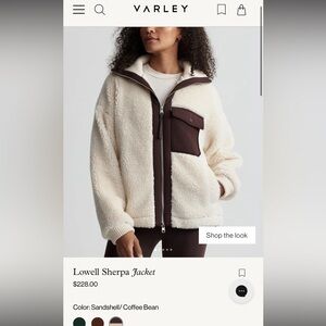 Medium Varley Cream and Brown Teddy Jacket